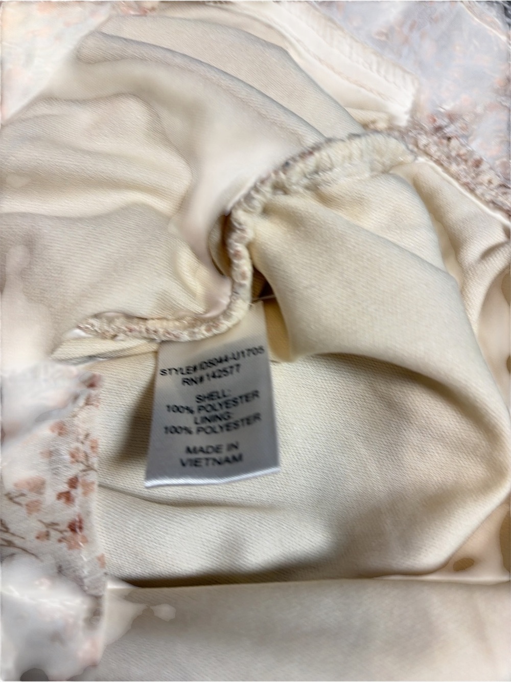 Mele E Pere Ivory/flower Mini Dress Size Medium - Picture 7 of 8